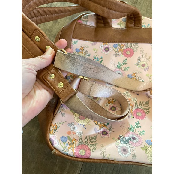 DISNEY x LOUNGEFLY Bambi Cast Floral Print Mini Simulated Leather Backpack - Picture 12 of 16